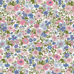 Emily Annabelle, tessuto a fiori verde e rosa Liberty Fabrics - 1