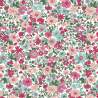 Emily Annabelle, tessuto panna a fiori Fucsia e Verde Acqua - Liberty Fabrics Liberty Fabrics - 1