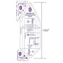 Set di 3 Squadretta per Sash di Stelle da 2 1/2 a 4 1/2 pollici - Marti Michell, Sashing Stars Set Marti's Choice from Marti Mic