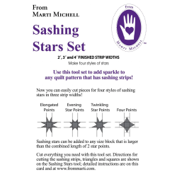 Set di 3 Squadretta per Sash di Stelle da 2 1/2 a 4 1/2 pollici - Marti Michell, Sashing Stars Set Marti's Choice from Marti Mic