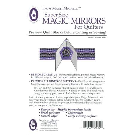 Specchio Magico per Patchwork da 5 1/2 x 11 1/2 pollici - Marti Michell, Magic Mirrors for Quilters Marti's Choice from Marti Mi