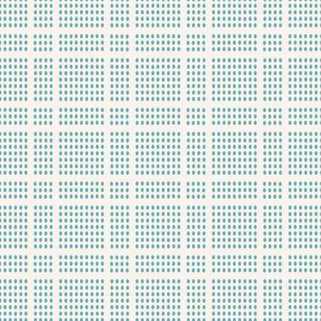 Tilda Tea Towel Woven, Biscotti Plaid Teal - tessuto tinto in filo con Quadretti puntinati Ottanio Tilda Fabrics - 1