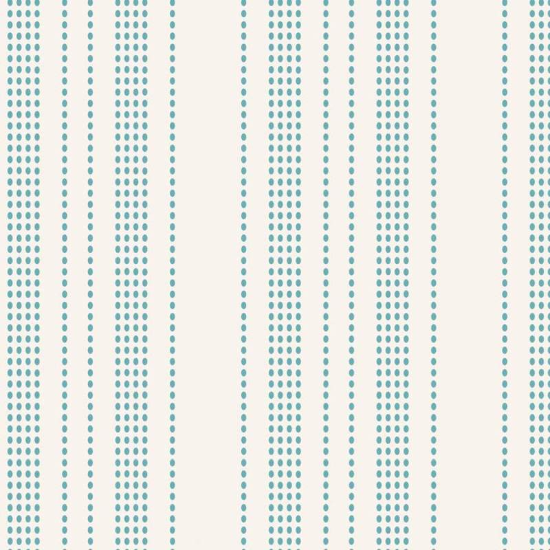 copy of Tilda 110 Tea Towel Basics, BISCUIT Stripe Blue. fondo chiaro con righe a pois blu Tilda Fabrics - 1