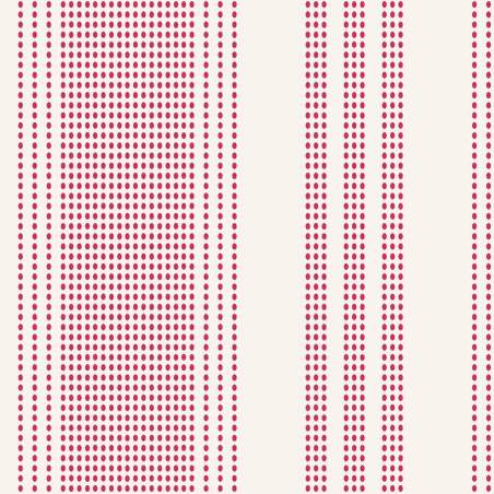 Tilda Tea Towel Woven, Shortcake Stripe Red - tessuto tinto in filo con Righe puntinate Rosse Tilda Fabrics - 1