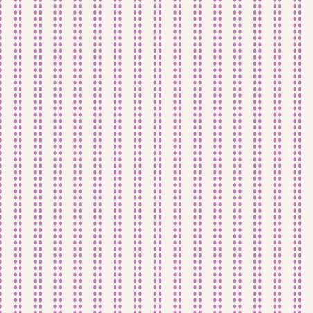 Tilda Tea Towel Woven, Brownie Stripe Plum - tessuto tinto in filo con Righe puntinate Prugna Tilda Fabrics - 1