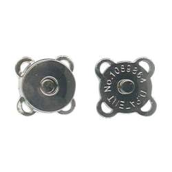 Bottoni per borse Magnetico in Metallo Argentato - 14 mm, 2 Bottoni da Cucire Stim Italia srl - 1