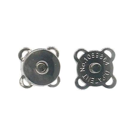 Bottoni per borse Magnetico in Metallo Argentato - 14 mm, 2 Bottoni da Cucire Stim Italia srl - 1