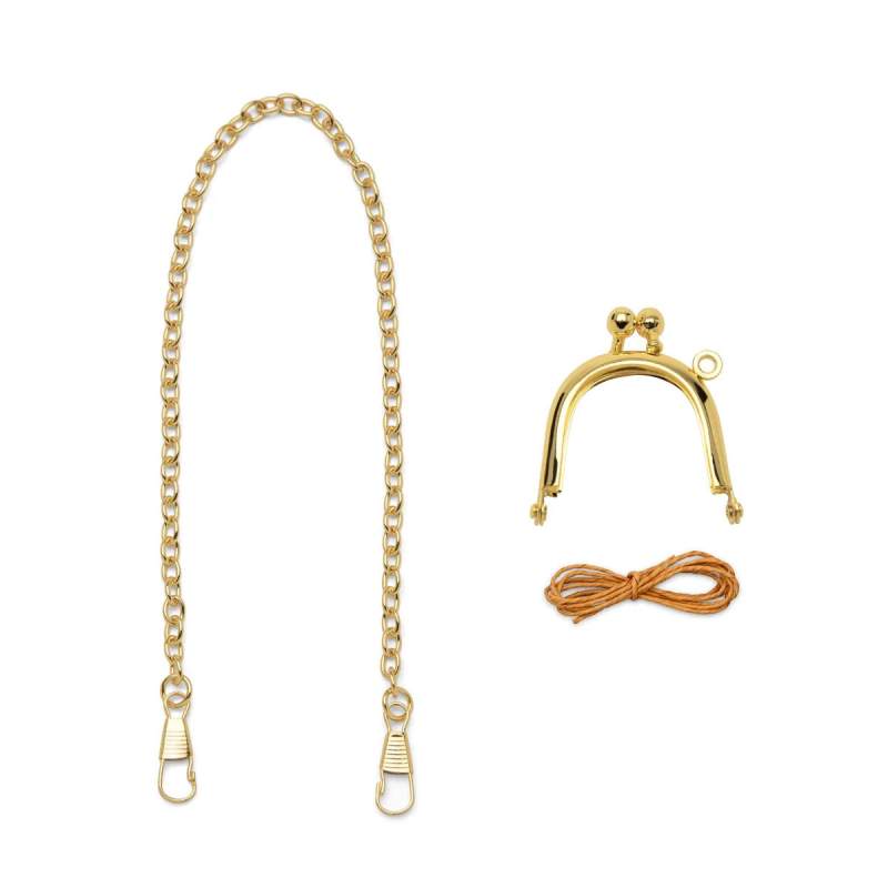 Chiusura Oro Giallo a Goccia 3,80 cm con Catena 38 cm - Yellow Gold Teardrop Clasp Zakka Workshop - 1