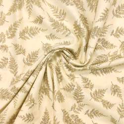 Tessuto crema con Rami verde oliva e marrone - Moda Fabrics, The Potting Shed Moda Fabrics - 1