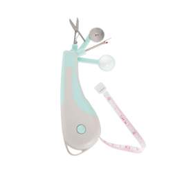 Strumento per il Cucito 5 in 1: Lente d'ingrandimento, Rotella per Tracciare, Forbicine, Scucirino, Metro Retrattile Simplicity 