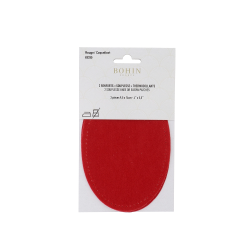Bohin, Toppe Termoadesive Ovali Scamosciate 9,5 x 14 cm, Red Bohin - 1