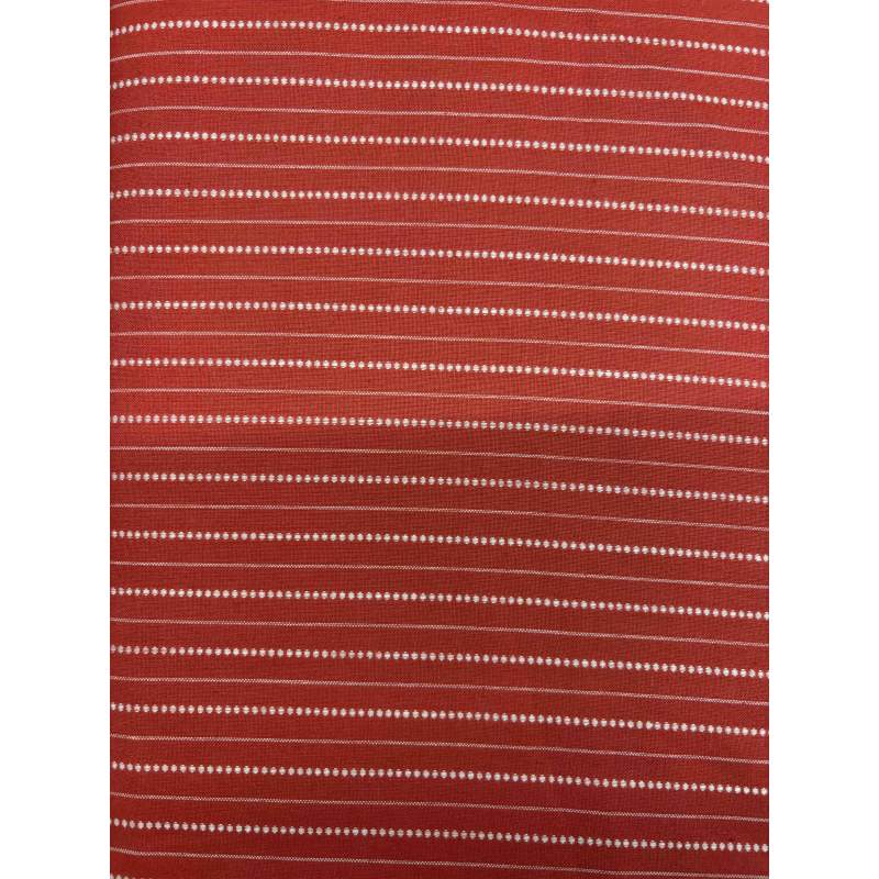 Moda Fabrics, Tessuto Rosso con righine puntinate panna - Rounneries Wovens Moda Fabrics - 1