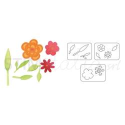 Sizzix, Sizzlits Die Set 3PK - Flowers & Leaves Set by Dena Designs Sizzix - Big Shot - 1