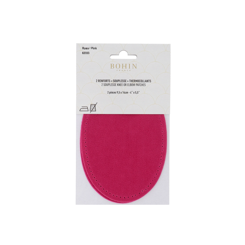 copy of Bohin, Toppe Termoadesive Ovali Scamosciate 9,5 x 14 cm, Nero Bohin - 1