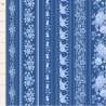 Tilda Something Blue, Borders Night, tessuto con diversi tipi di bordi azzurri su fondo blu Tilda Fabrics - 1