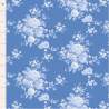 Tilda Something Blue, Carol Cornflower, tessuto con rose azzurre su fondo azzurro Tilda Fabrics - 1