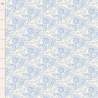 Tilda Something Blue, Celeste Sky, tessuto con fiori e piccoli bordi azzurri su fondo crema Tilda Fabrics - 1