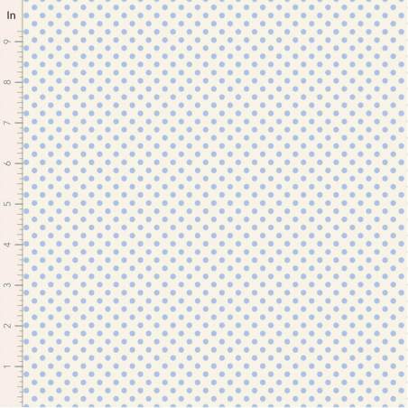 Tilda Something Blue, Dorothy Sky, tessuto con pois azzurri su fondo crema Tilda Fabrics - 1