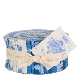 Tilda Something Blue, Fabric Roll 40 strisce da 2,5 x 42 pollici, 2 per tessuto Collezione Base Tilda Fabrics - 1