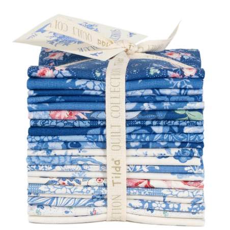 Tilda Something Blue, Fat Eight Bundle Collezione Intera, 20 Fat Eight da 50 x 27,50 cm Tilda Fabrics - 1