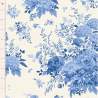 Tilda Something Blue, Wildgarden Blue, tessuto con grandi rose blu su fondo crema Tilda Fabrics - 1