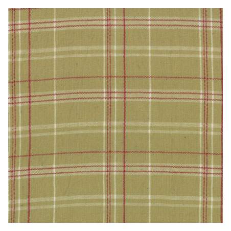 Moda Fabrics, Midwinter Reds Wovens, Tessuto Tinto in Filo Senape con Quadri Rossi e Panna Moda Fabrics - 1