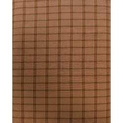 Tessuto Giapponese Tinto in Filo, Fondo Marrone-Rosa Quadrettato Kinkame - 1