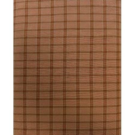 copy of Tessuto Giapponese Tinto in Filo, Fondo Marrone Quadrettato Kinkame - 1