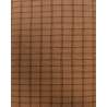 Tessuto Giapponese Tinto in Filo, Fondo Marrone-Rosa Quadrettato Kinkame - 1