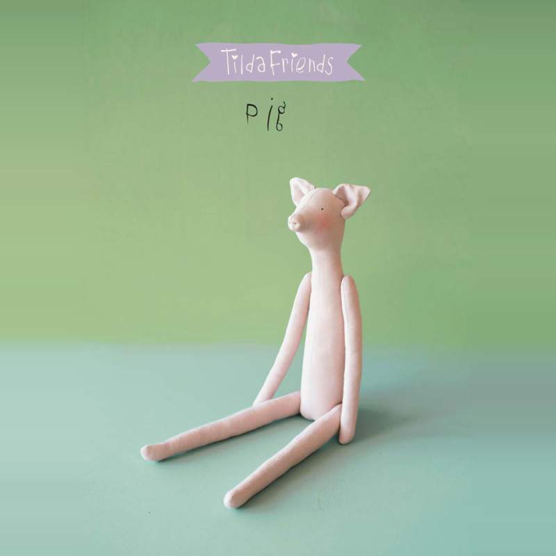 Kit per realizzaere il pupazzo di un Maialino - Tilda Friends PIG Roberta De Marchi - 1