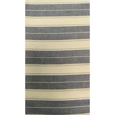 Marcus Fabrics, Classic Wovens, Tessuto Giapponese Tinto in Filo, Beige e Blu a strisce alternate Marcus Fabrics - 1