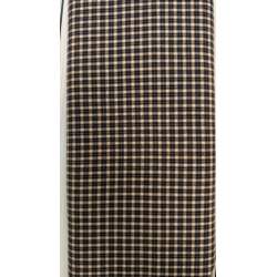 Tessuto Giapponese Tinto in Filo, Quadrettato Blu e Marrone su fondo beige STIM Italia - 1