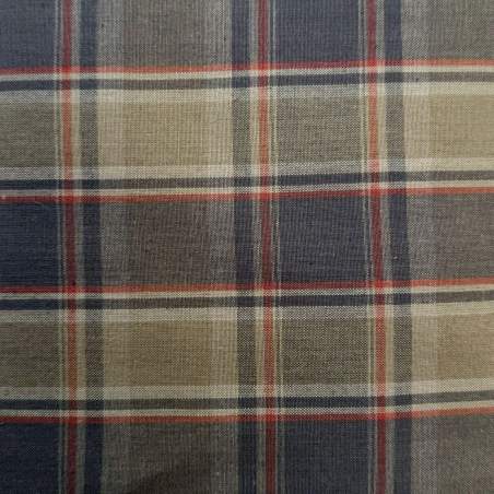 Tessuto Giapponese Tinto in Filo, Verde, Grigio e Bordeaux Quadrettato Marcus Fabrics - 1