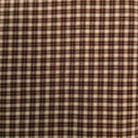 copy of Tessuto Giapponese Tinto in Filo, Fondo Marrone Quadrettato STIM Italia - 1