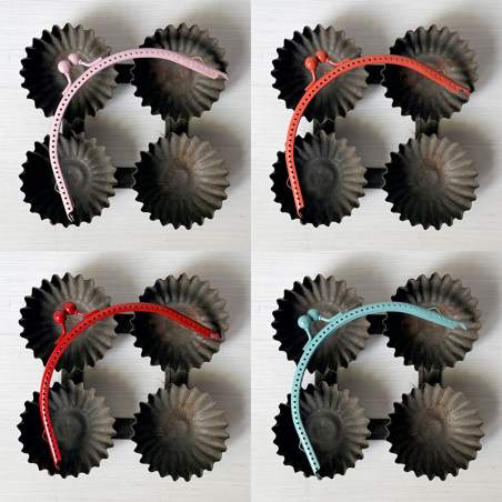 Chiusura Clutch Curva per borse da cucire, in metallo smaltato - 15 x 7,5 cm Stim Italia srl - 1