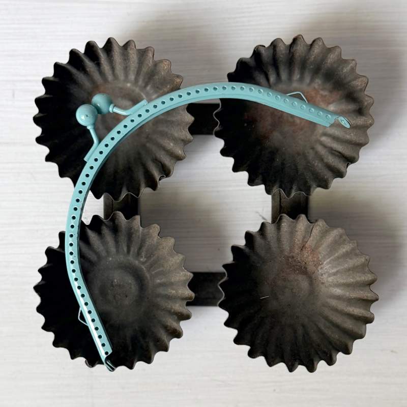 Chiusura Clutch Curva per borse da cucire, in metallo smaltato - 15 x 7,5 cm Stim Italia srl - 5