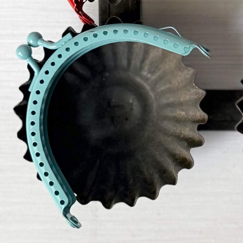 Chiusura Clutch Curva per borse da cucire, in metallo smaltato - 8 x 4 cm Stim Italia srl - 5