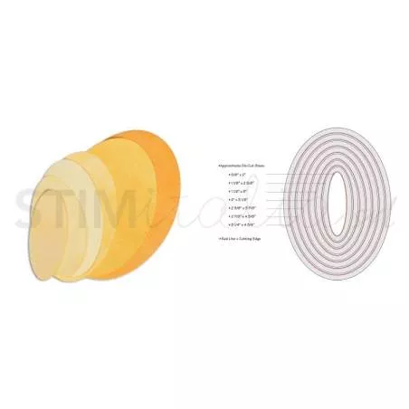 Framelits Die Set 7PK Ovals Sizzix - Big Shot - 1