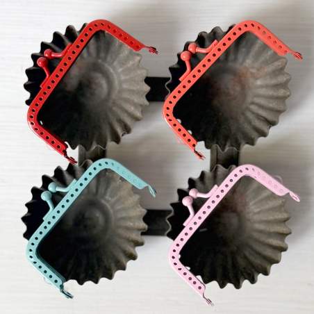 Chiusura Clutch Dritta per borse da cucire, in metallo smaltato - 7 x 3,5 cm Stim Italia srl - 1