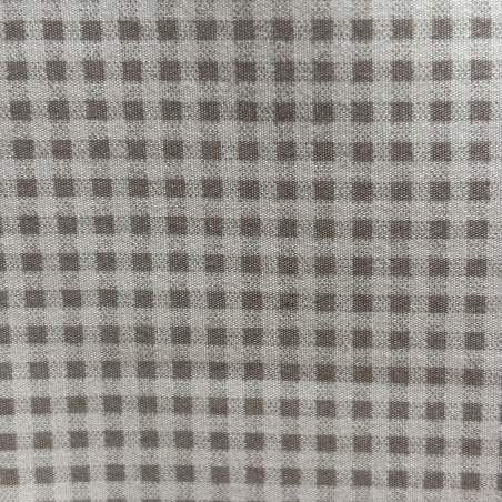 Tessuto Beige con Quadretti Tortora STIM Italia - 1