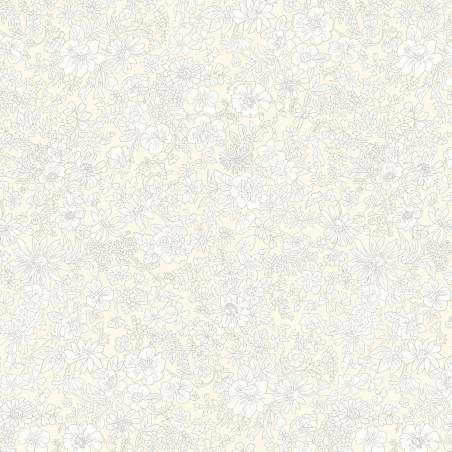 Emily Belle Neutrals Cotton, Tessuto color Cotone a fiori bianchi - Liberty Fabrics Liberty Fabrics - 1