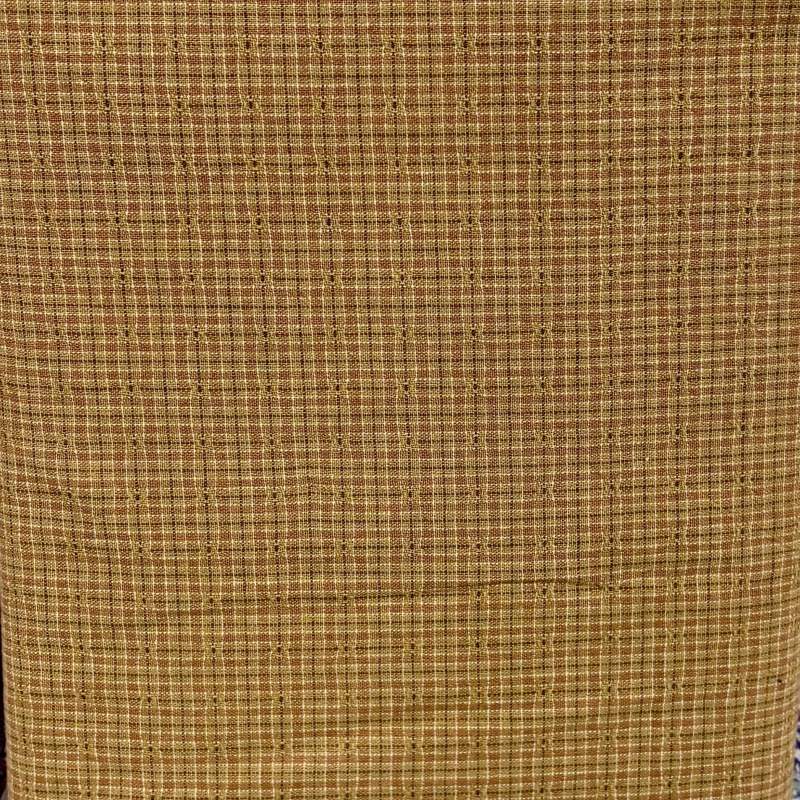 Kinkame, European Taupe, Tessuto Tinto in Filo Marrone Chiaro con quadrettatura Kinkame - 1
