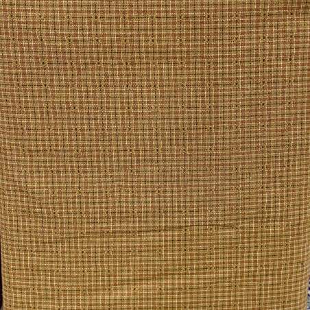 Kinkame, European Taupe, Tessuto Tinto in Filo Marrone Chiaro con quadrettatura Kinkame - 1