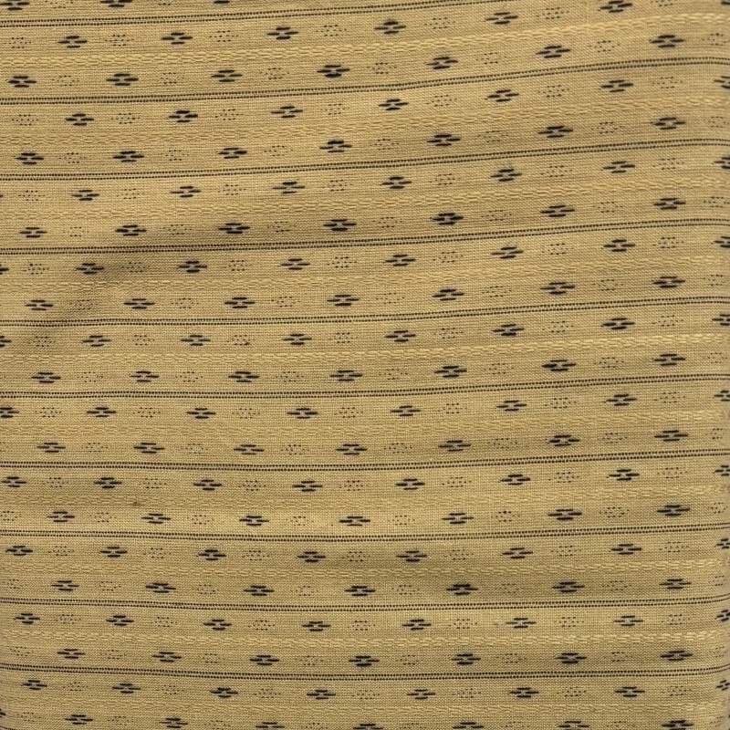Marcus Fabrics, Praire Dobby, Tessuto Tinto in Filo Ocra con disegni neri Marcus Fabrics - 1