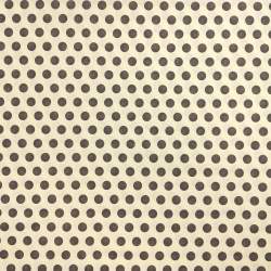Moda Fabrics, Hometown, Tessuto bianco latte con grandi pois grigi Moda Fabrics - 2
