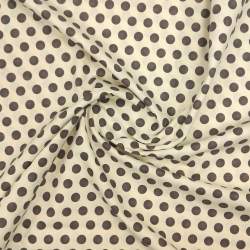Moda Fabrics, Hometown, Tessuto bianco latte con grandi pois grigi Moda Fabrics - 1