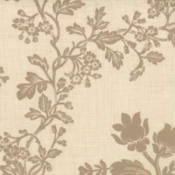 Moda Fabrics Fa La La La, Tessuto Beige con con grandi fiori tortora Moda Fabrics - 3