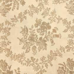 Moda Fabrics Fa La La La, Tessuto Beige con con grandi fiori tortora Moda Fabrics - 2