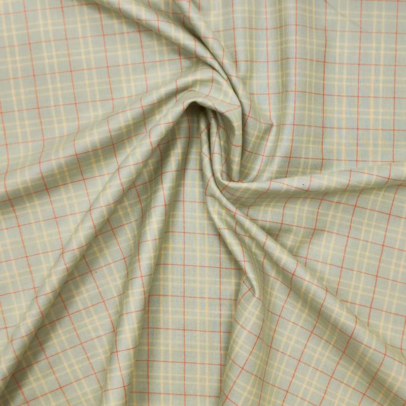 Tessuto tinto in filo verde salvia a quadretti - Moda Fabrics, Double Chocolate Moda Fabrics - 1