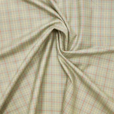 Tessuto tinto in filo verde salvia a quadretti - Moda Fabrics, Double Chocolate Moda Fabrics - 1